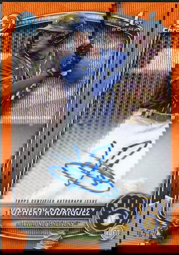 2023 Bowman Chrome CPA-YR Yohermy Rodriguez Orange Rookie /250 Milwaukee Brewers Auto