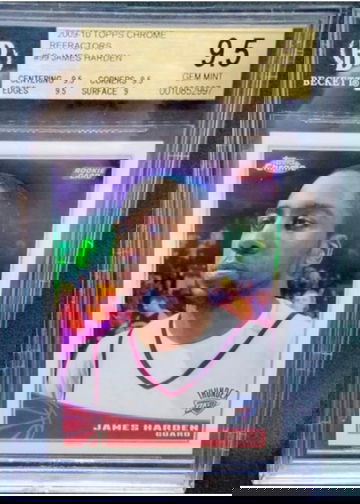 🌟 2009 Topps Chrome Refractor James Harden RC Rookie BGS 9.5 Mint Pop 39 