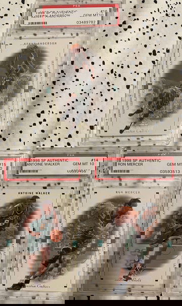 1998 SP Authentic Kenny Anderson, Antoine Walker, and Ron Mercer PSA 10s