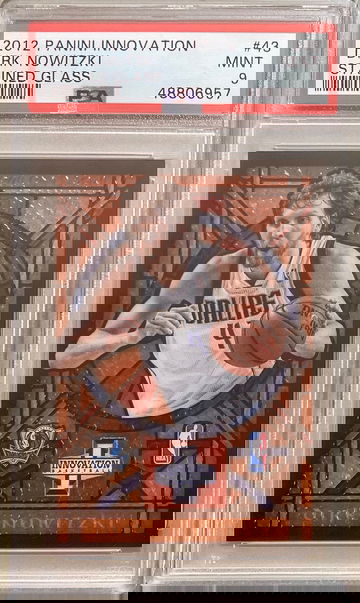 2012-13 Panini Innovation Stained Glass #43 Dirk Nowitzki PSA 9 Dallas Mavericks