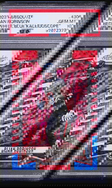 2023 Absolute Bijan Robinson Red/White/Blue Kaleidoscope PSA10! pop 10!