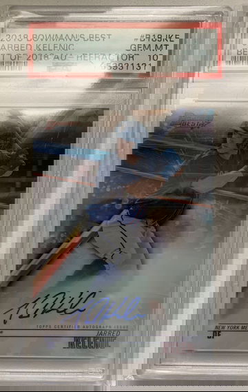 Jarred Kelenic 2018 Bowman’s Best Refractor Auto RC SP PSA 10 