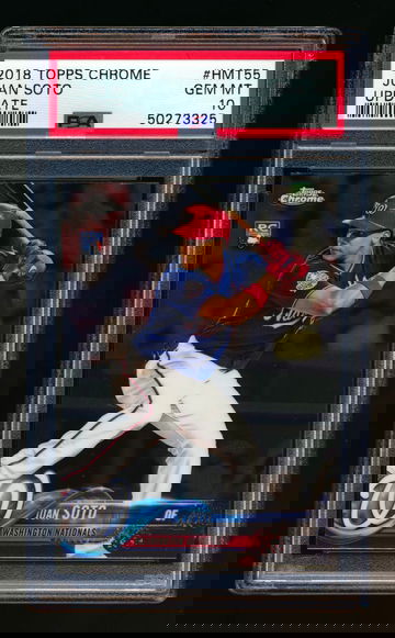 Juan Soto 2018 Topps Chrome Update HMT55 RC Rookie PSA 10