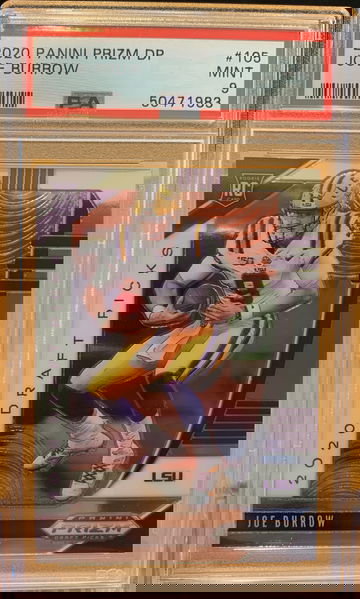 2020 Panini Prizm Draft Picks Joe Burrow Rookie Card #105 PSA 9 MINT