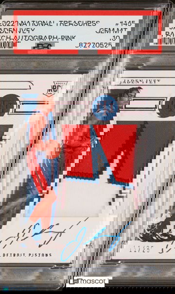 2022 National Treasures Jaden Ivey #145 PSA 10 RPA #/25 Rookie Auto Patch POP 1