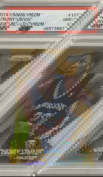 2014-15 Panini Prizm Basketball #107 Anthony Davis Orange Die Cut /139 PSA 9