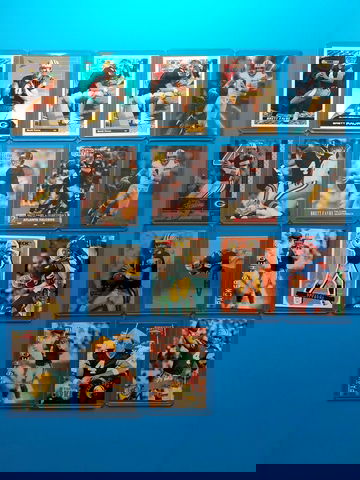 18 card lot of Brett Farve NFL cards.