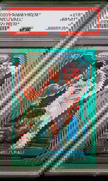 2020 LaMelo Ball Prizm Green 278 Rookie RC PSA 8