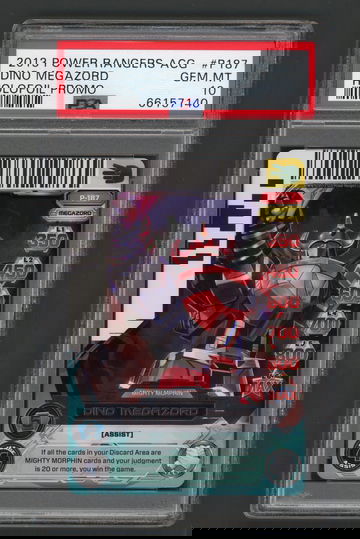 2012 Mighty Morphin Power Rangers ACG Dino Megazord Holofoil PROMO PSA 10