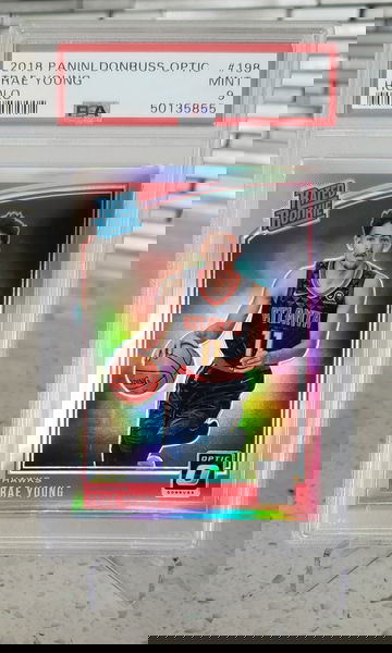 2018 Donruss Optic Holo Refractor Rookie RC Trae Young - PSA 9