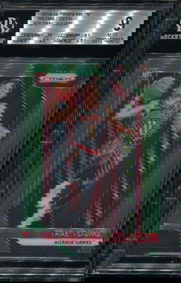 Trae Young Prizm Green RC BGS 9