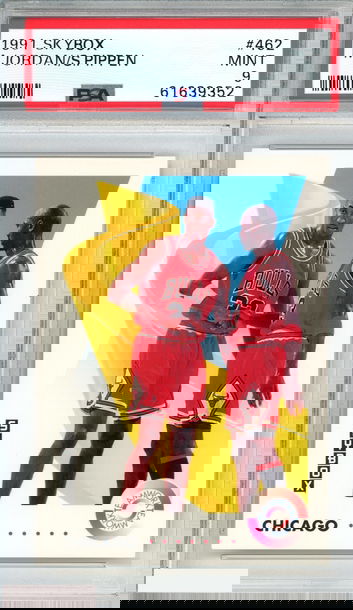 1991 SKYBOX MICHAEL JORDAN SCOTTIE PIPPEN #462 CHICAGO BULLS HOF PSA 9 MINT