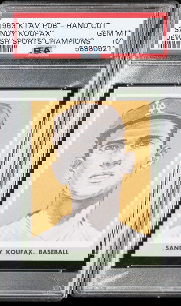 1963 Ktav Multi-Sport Sandy Koufax Jewish Sports Champions PSA 10