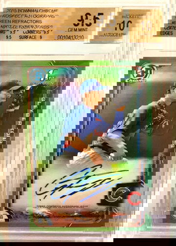 Gleyber Torres 2015 Bowman Chrome Green 1st Auto /99