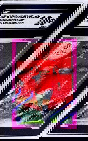 2020-21 Topps Chrome Uefa Japan #64 Brandon Williams Fuchsia Refractor 8 SGC 10