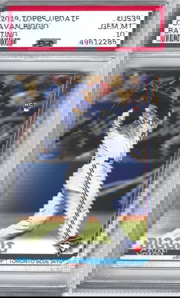 2019 Topps Update Cavan Biggio Batting PSA 10 Gem Mint