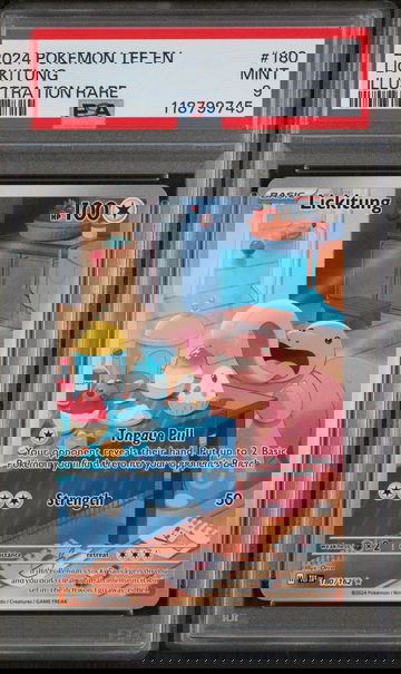 2024 Pokemon Scarlet and Violet Temporal Forces Illustration Rare Lickitung #180 PSA 9