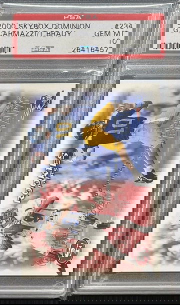 2000 SKYBOX DOMINION #234 Base TOM BRADY RC Rookie Patriots PSA 10