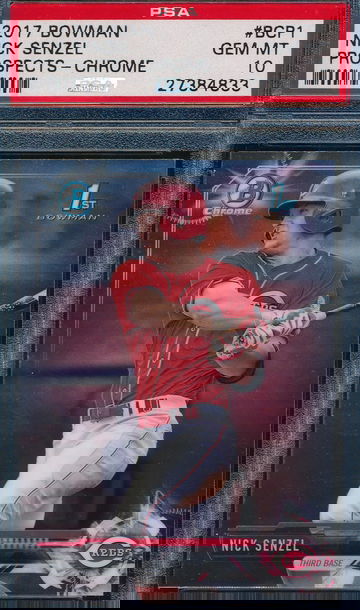 2017 Bowman Chrome Prospects Nick Senzel RC PSA 10 GEM MT 4833