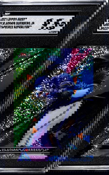 2021 TOPPS FINEST GREEN SPECKLE REFRACTOR VLADIMIR GUERRERO JR SGC 9.5