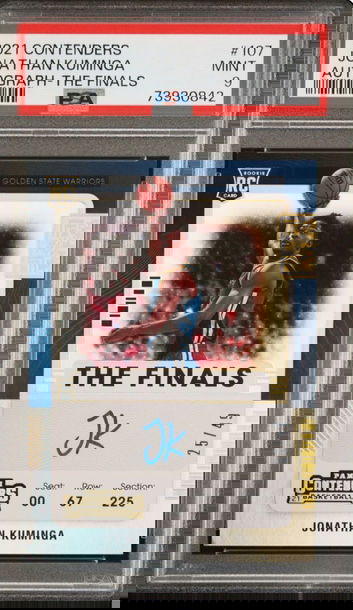 Jonathan Kuminga Contenders Rookie Auto The Finals /49 PSA 9