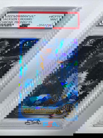 2022 Bowman Chrome Jackson Chourio Blue Sapphire BCP-79 PSA 9