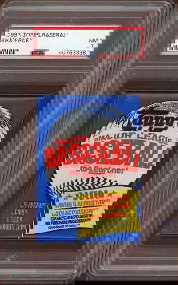 1983 Topps Baseball Wax Pack PSA 7