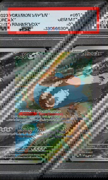 2023 Pokemon Black Star Promo 151 Elite Trainer Box Snorlax #51 PSA 10