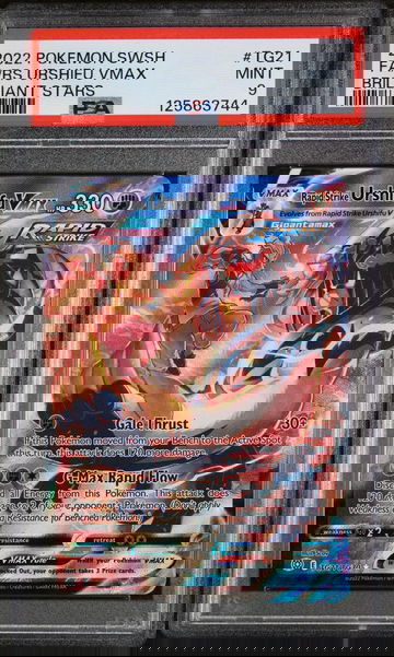 2022 Pokemon Sword and Shield Brilliant Stars Trainers Gallery Urshifu Vmax #TG21 PSA 9