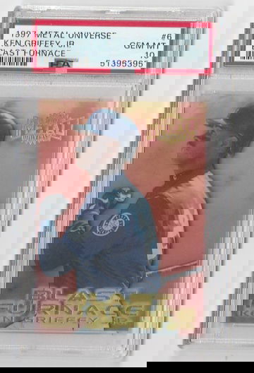 PSA 10 GEM MINT 1997 METAL UNIVERSE KEN GRIFFEY JR BLAST FURNACE #6