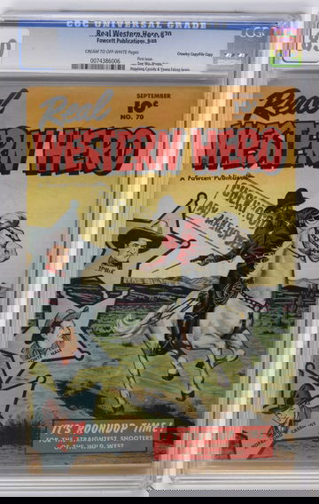 REAL WESTERN HERO #70, CGC 8.0 VF