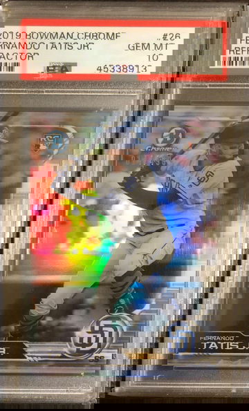 2019 Bowman Chrome Fernando Tatis Jr. RC Refractor 14/499 #26 PSA 10