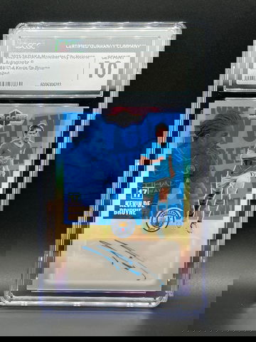 2023-24 DAKA Manchester City Holocene Autographs Kevin De Bruyne Limited CGC 10