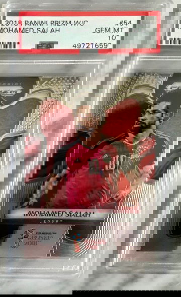 2018 Panini Prizm Soccer World Cup #54 Mohamed Salah Egypt PSA 10