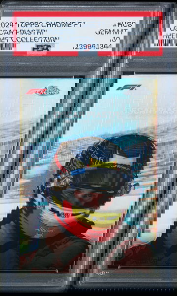 2024 Topps Chrome F1 Oscar Piastri Helmet Collection Insert PSA 10 McLaren Formula 1