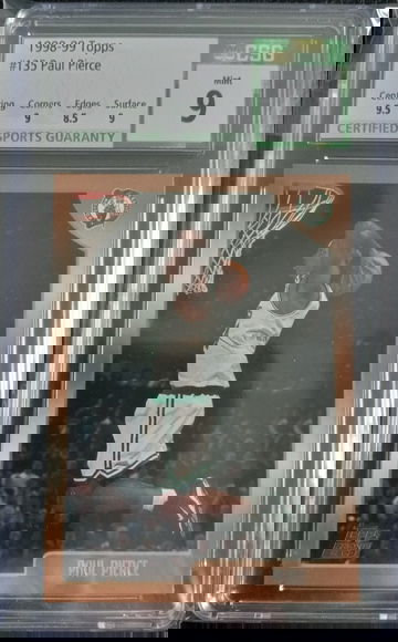 Paul Pierce 1998-99 Topps ROOKIE #135. CSG 9. RC Boston Celtics