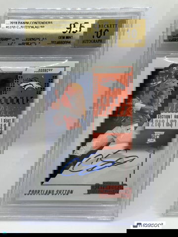 2018 Panini Contenders Courtland SUtton Rookie Ticket Auto SP #115B BGS 9.5