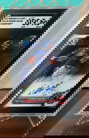 2022 Bowman Chrome George Valera 1st Auto SGC 9.5/10 CPA-GV