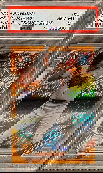 2019 Bowman Chrome Marco Luciano Orange Shimmer /25 PSA 10