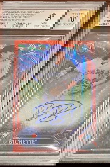 2016 Bowman Chrome Bo Bichette Red Wave #/5 BGS 9