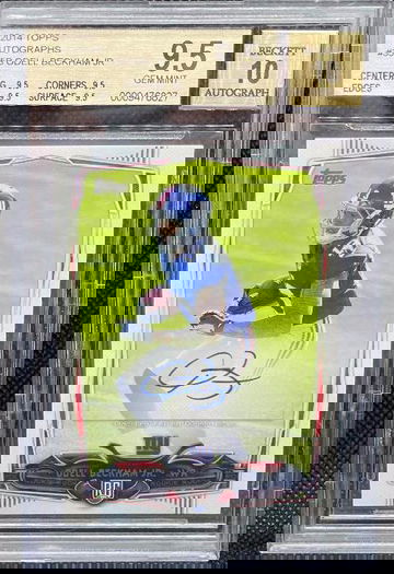 Odell Beckham Jr Rookie Topps Variation on card Autograph Graded BGS 9.5/10