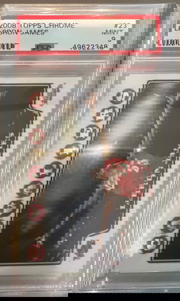 2008 topps chrome Lebron James PSA 9