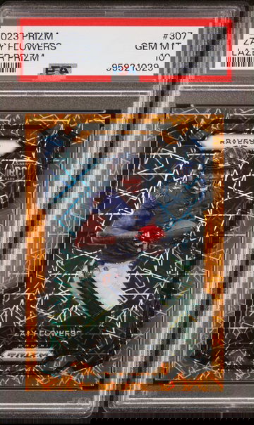 2023 Panini Prizm Orange Lazer Zay Flowers #307 PSA 10