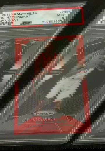 2019 Panini Prizm #255 Rui Hachimura RC Rookie Ruby Wave PSA 9 Mint