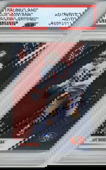 JOE MONTANA SIGNED AUTO 2021 PANINI PHOENIX #82 SAN FRANCISCO 49ERS RARE PSA/DNA