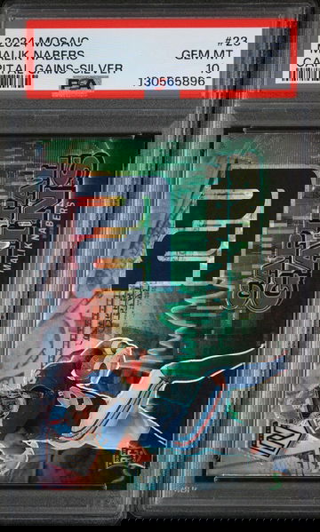 2024 Panini Mosaic Silver Malik Nabers #23 PSA 10