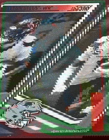 Stefon Diggs 2025 Panini Score #71 Red Dots /25 New England Patriots