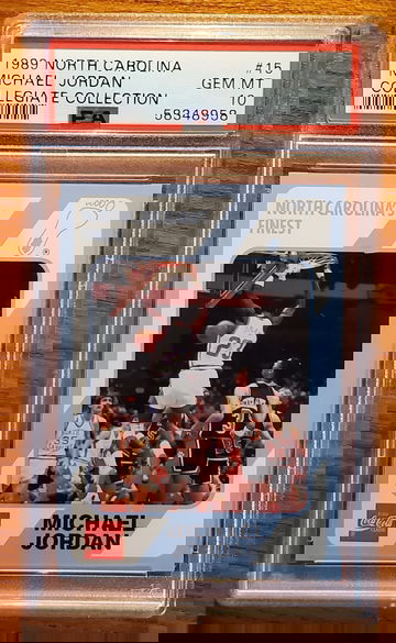 1989 north carolina Michael Jordan #15  psa 10 collegiate collection coca cola bulls 