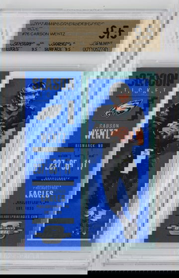 2017 Panini Contenders Optic Blue /99 Carson Wentz BGS 9.5 Pop 2!!