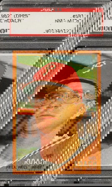 1962 Topps #581 Mel Roach Philadelphia Phillies PSA 8 NM/MT